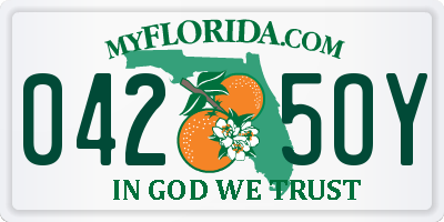FL license plate 0425OY