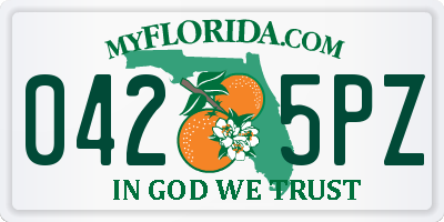 FL license plate 0425PZ