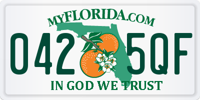 FL license plate 0425QF