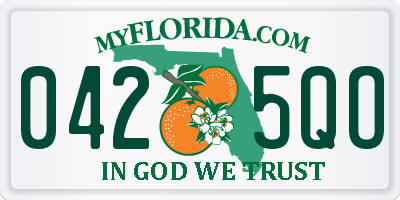 FL license plate 0425QO