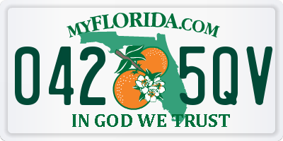 FL license plate 0425QV
