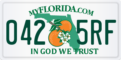 FL license plate 0425RF