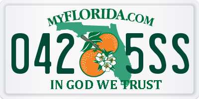 FL license plate 0425SS