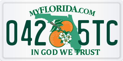 FL license plate 0425TC
