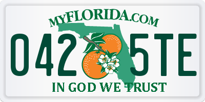 FL license plate 0425TE