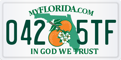 FL license plate 0425TF