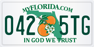 FL license plate 0425TG