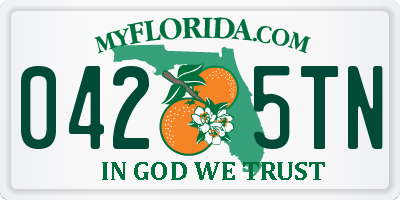 FL license plate 0425TN