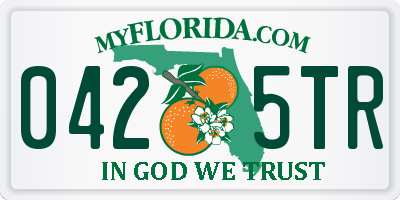 FL license plate 0425TR