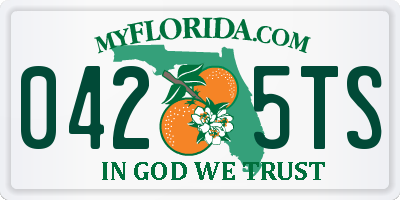 FL license plate 0425TS