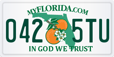 FL license plate 0425TU