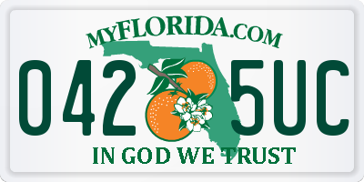 FL license plate 0425UC