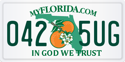 FL license plate 0425UG