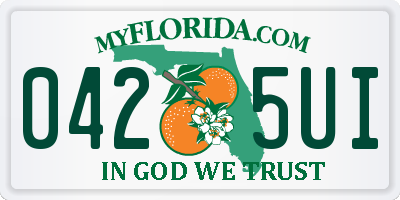 FL license plate 0425UI