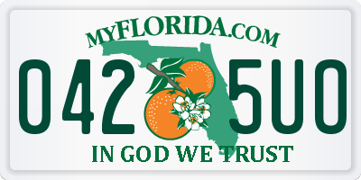 FL license plate 0425UO