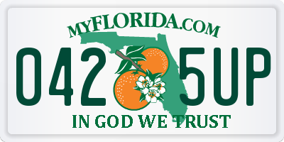 FL license plate 0425UP