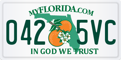 FL license plate 0425VC