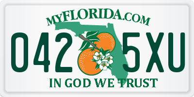 FL license plate 0425XU