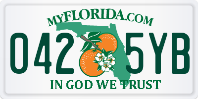 FL license plate 0425YB