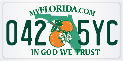 FL license plate 0425YC