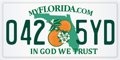 FL license plate 0425YD