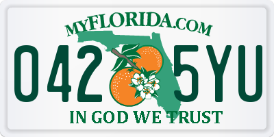 FL license plate 0425YU