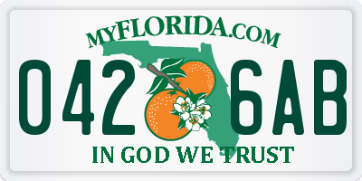 FL license plate 0426AB