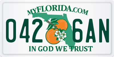 FL license plate 0426AN