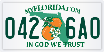 FL license plate 0426AO