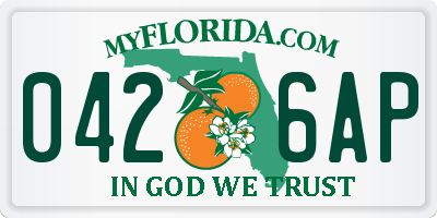 FL license plate 0426AP