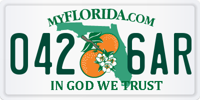 FL license plate 0426AR