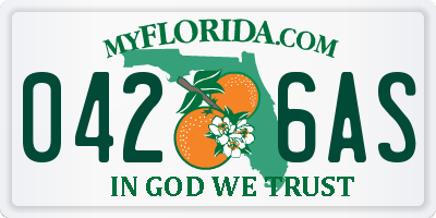 FL license plate 0426AS