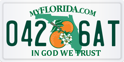 FL license plate 0426AT