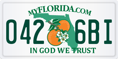 FL license plate 0426BI
