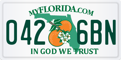 FL license plate 0426BN