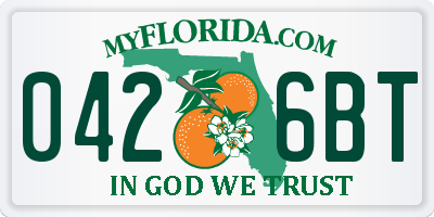 FL license plate 0426BT