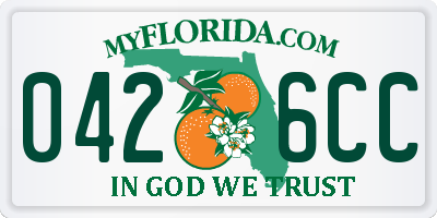 FL license plate 0426CC