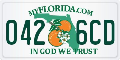 FL license plate 0426CD