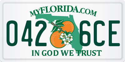 FL license plate 0426CE