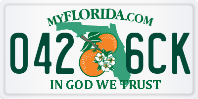 FL license plate 0426CK
