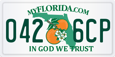 FL license plate 0426CP