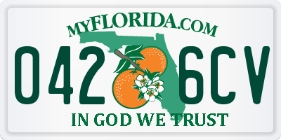 FL license plate 0426CV