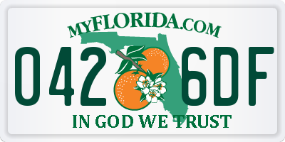 FL license plate 0426DF