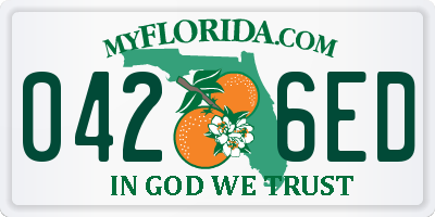 FL license plate 0426ED