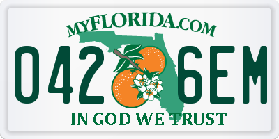 FL license plate 0426EM