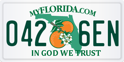 FL license plate 0426EN