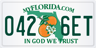 FL license plate 0426ET