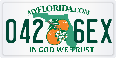 FL license plate 0426EX