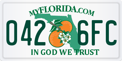 FL license plate 0426FC