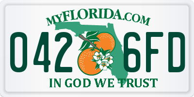 FL license plate 0426FD